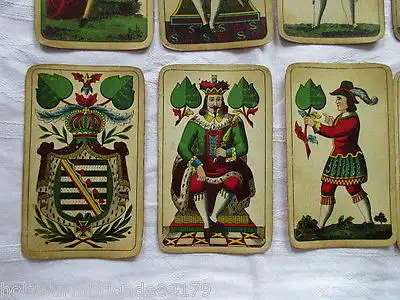 RARITÄT alte Skatkarten Schwerterkarte Sächs. Blatt Stralsund Altenburg um 1910