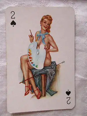 Alte Romme` Karten Pin Up Girls um 1970