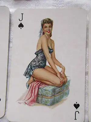 Alte Romme` Karten Pin Up Girls um 1970