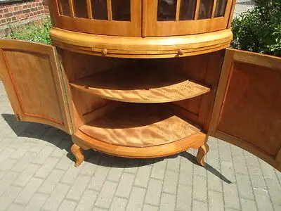 Schöner alter Biedermeier Eckschrank Vitrine Eckvitrine Kirsche 5