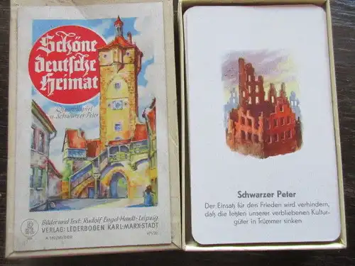 Quartettspiel Schöne Deutsche Heimat Lederbogen Karl Marx Stadt Werbung 1958