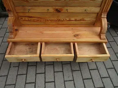 Altes XXL Wandbord Regal Wandregal Weichholz Gründerzeit um 1880 7