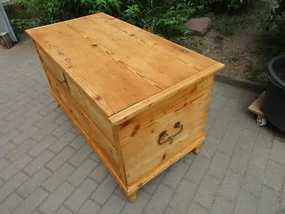 Truhe  Gründerzeit um 1880  Weichholz   Flachdeckeltruhe Nr. 2   1877 4