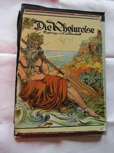 Seltenes altes Brettspiel Würfelspiel " Die Rheinreise" Scholz Mainz um 1910