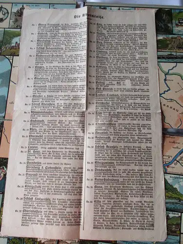 Seltenes altes Brettspiel Würfelspiel " Die Rheinreise" Scholz Mainz um 1910