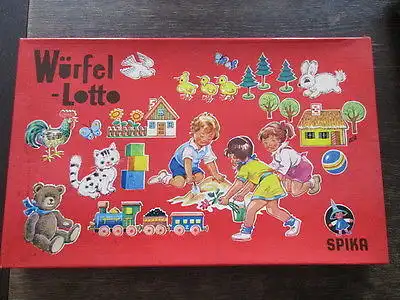 Spika altes Brettspiel Würfelspiel WÜRFEL LOTTO Komplett 1974