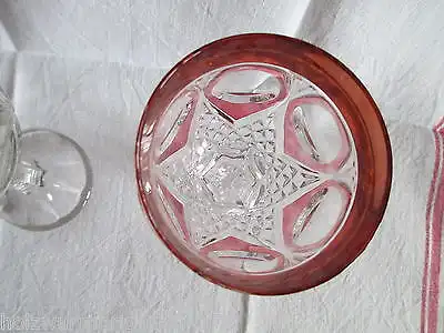 2 schöne alte Römer Weinglas Überfang schweres Bleikristall