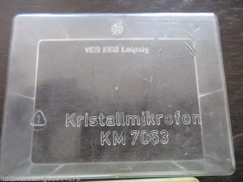 Altes DDR Kristallmikrofon KM 7063 VEB EGB Leipzig