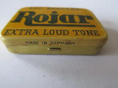 Seltene alte Grammophon Nadeln 200 Needles Rojar Extra Loud Tone Original Dose