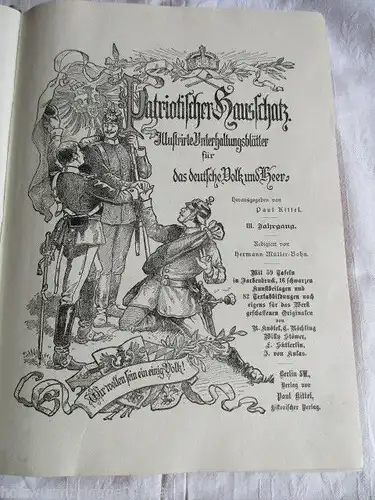 Patriotischer Hausschatz Illustrierte Unterhaltungsblätter Volk und Heer um 1890