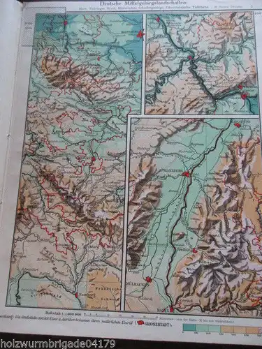 Harms kleiner Schulatlas List & Bressensdorf Leipzig um 1918