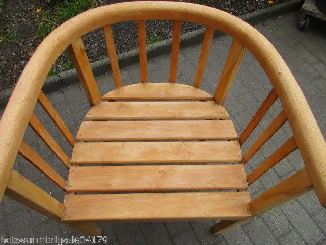 Armlehnstuhl  Gartenstuhl  Bauhaus um 1930  Weichholz   Nr. 1 1