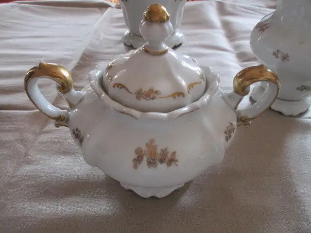 Schönes altes Kaffeeservice Rosenthal Pompadour Golddekor für 6 Personen 4