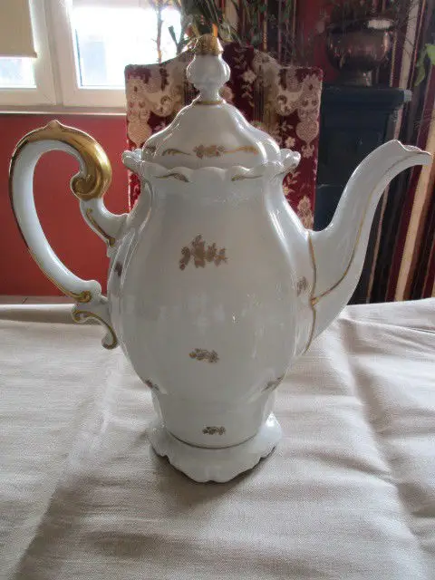 Schönes altes Kaffeeservice Rosenthal Pompadour Golddekor für 6 Personen 5