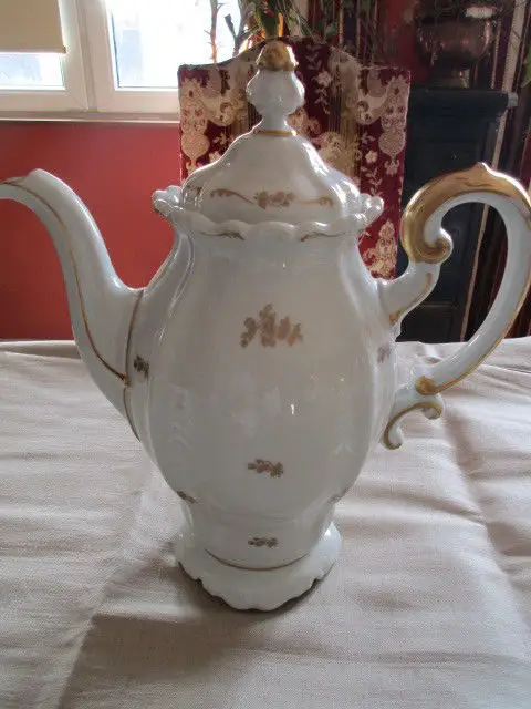 Schönes altes Kaffeeservice Rosenthal Pompadour Golddekor für 6 Personen 6
