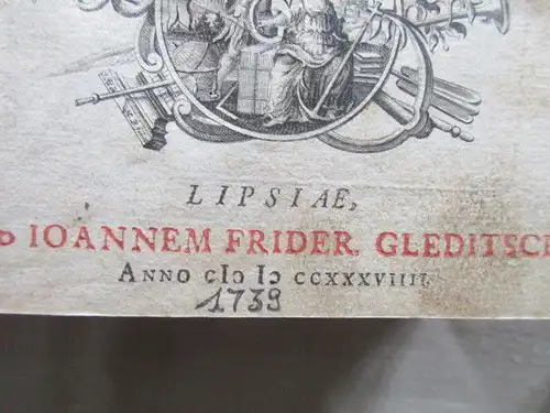 Benjamini Hederici Lexicon Manvale Latino- Germanicvm Lipsiae Leipzig 1739 RARIT