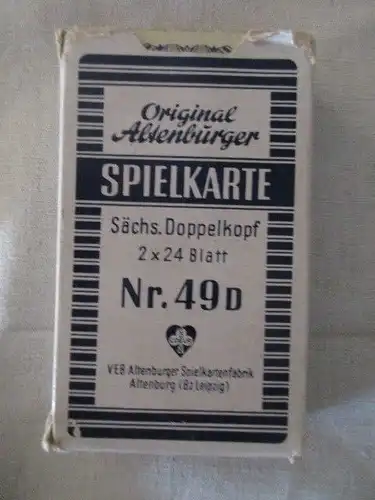 Altenburger Spielkarte sächs. Doppelkopf 2 x 24 Blatt Nr. 49 d