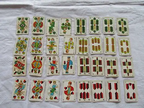 Alte Miniatur Skatkarten Werbung Yramos Zigaretten Spielkarte Dresden um 1935