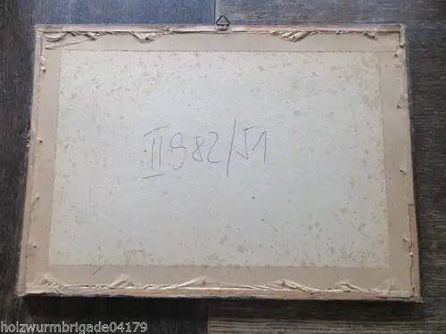 Alter Biedermeier Bilderrahmen mit Glas Druck eines Pärchens 36 x 25,5 cm (2 )