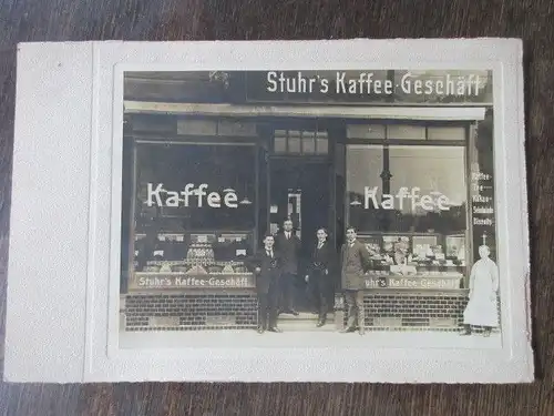 Hamburg altes großes Foto Stuhrs Kaffee Geschäft Eppendorfer Landstraße von 1916