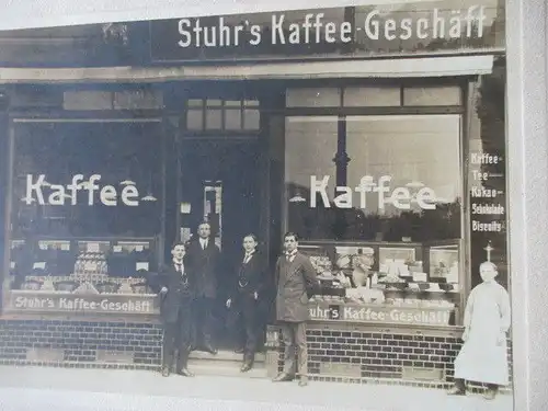 Hamburg altes großes Foto Stuhrs Kaffee Geschäft Eppendorfer Landstraße von 1916