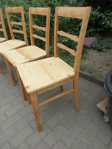 Vier alte Stühle Jugendstil um 1900 Holz Ahorn