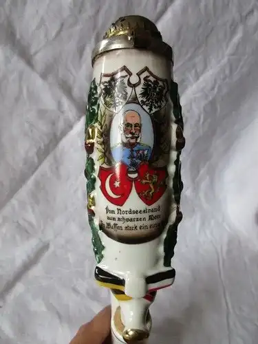 Porzellan Reservisten Pfeife Pfeifenkopf Kaiser Wilhelm