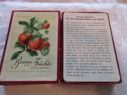 Quartett BEEREN UND FRÜCHTE Helingscher Verlag M. Neugebauer 1959