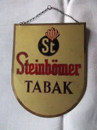 Seltenes altes Blechschild Steinbömer Tabak Werbung Original