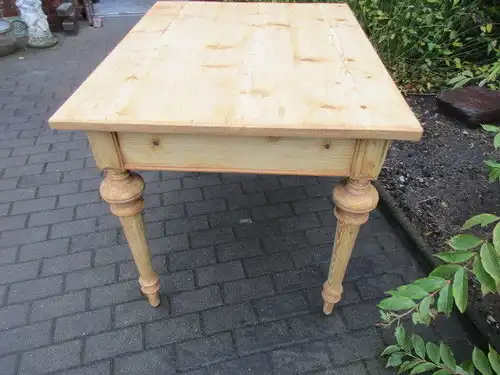 Tisch Esstisch Gründerzeit um 1880 Weichholz Nr.7 mit Schub