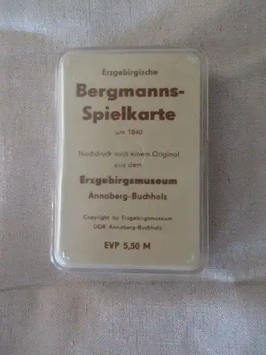 Skat Erzgebirgische Bergmanns Spielkarte Nachdruck 32 Blatt DDR TOP