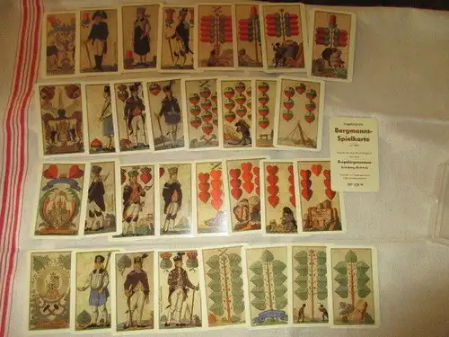 Skat Erzgebirgische Bergmanns Spielkarte Nachdruck 32 Blatt DDR TOP