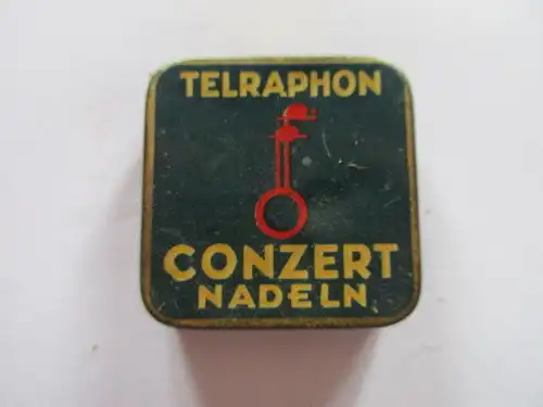 Seltene alte Grammophonnadeln Telraphon Conzert Needles Original Dose