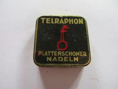 Seltene alte Grammophonnadeln Telraphon Conzert Plattenschoner Original Dose