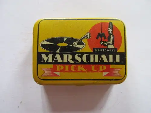 Seltene alte Grammophon Nadeln Marschall Pick Up Needles Original Dose