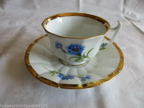 Meissen seltene alte Sammeltasse Sammelgedeck Kornblume 1. Wahl  1860- 1924