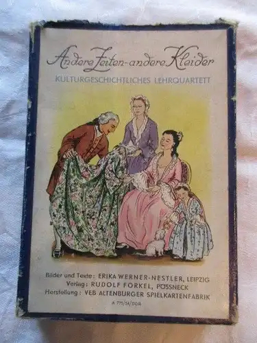 Quartett Andere Zeiten andere Kleider R. Forkel Pössneck  Altenburger Karte 1954