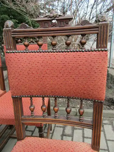 6 alte Stühle Gründerzeit um 1890 Eiche  Nr. 5