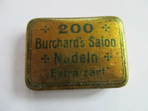 Seltene alte Grammophon Nadeldose 200 Burchard`s Salon Nadeln extra zart