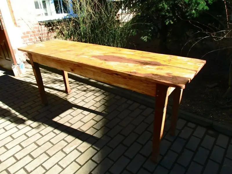 Alter Tisch Esstisch 190 cm Jugendstil Weichholz um 1900 Nr. 5 0