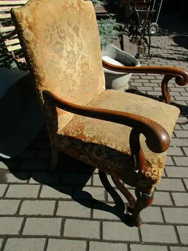 Alter Stuhl Armlehnstuhl  Eiche Jugendstil um 1910