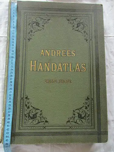 Andrees Handatlas 1893 in 91 Haupt und 86 Nebenkarten seltene Prachtausgabe