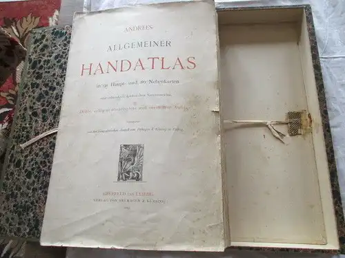 Andrees Handatlas 1893 in 91 Haupt und 86 Nebenkarten seltene Prachtausgabe