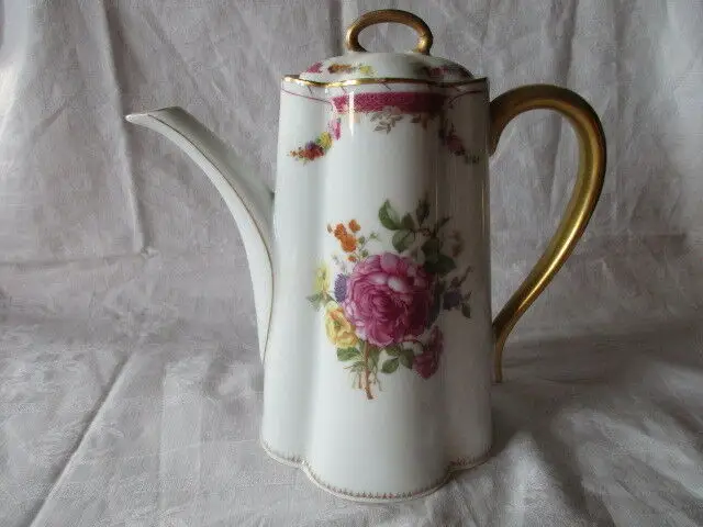 RARITÄT ROSENTHAL Alt- Franken Chrysantheme Kaffeekanne Teekanne Jugendstil 0