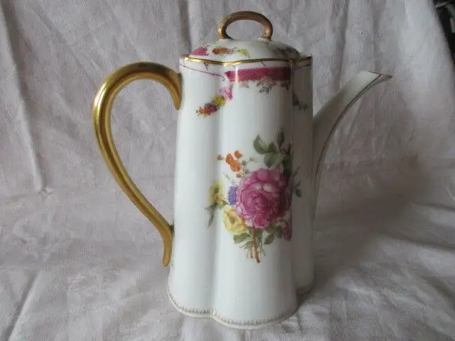 RARITÄT ROSENTHAL Alt- Franken Chrysantheme Kaffeekanne Teekanne Jugendstil 1