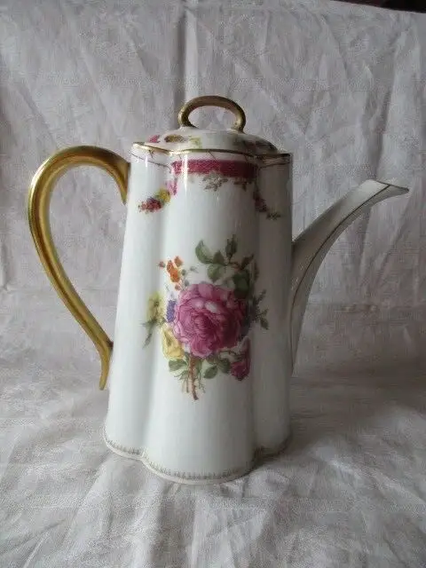 RARITÄT ROSENTHAL Alt- Franken Chrysantheme Kaffeekanne Teekanne Jugendstil 2