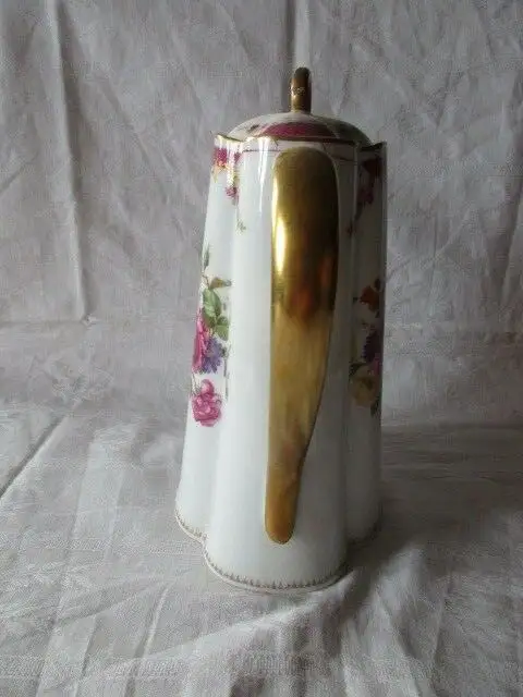 RARITÄT ROSENTHAL Alt- Franken Chrysantheme Kaffeekanne Teekanne Jugendstil 3