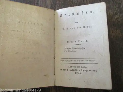 C.F. van der Velde Schriften 1. Theil Erzstufen von 1826!