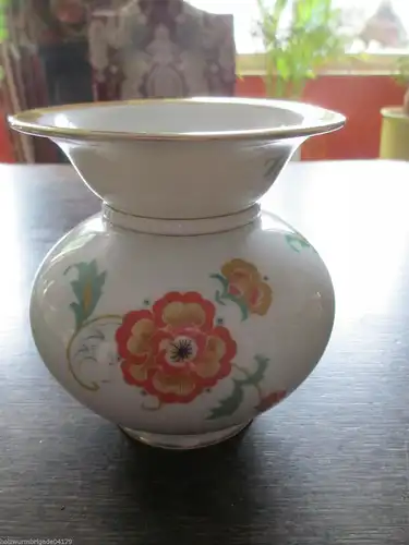 Schöne alte Vase Blumendekor Rosenthal