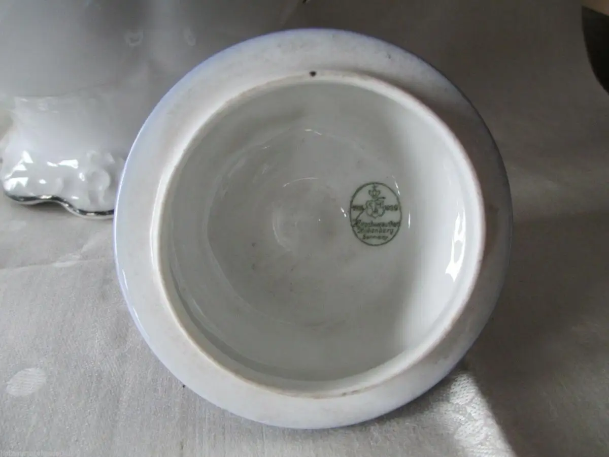 Hutschenreuther Hohenberg Kaffeekanne Kännchen Zuckerdose Kobaltblau RARITÄT 5